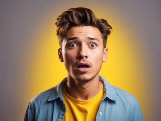 Yellow Surprise: Man's Reaction