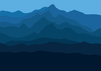 Fototapeta na wymiar landscape mountains vector, vector illustration for background design.