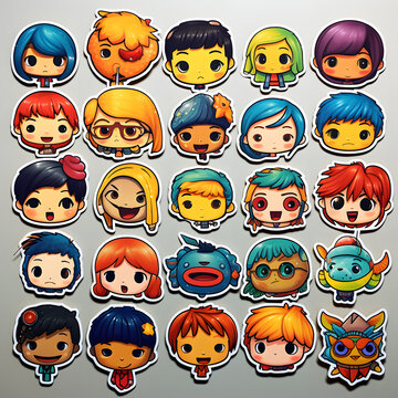  stickers of dolls