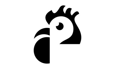 icon chicken head logo vector design