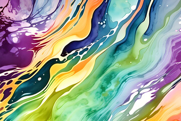 Closeup of abstract watercolor paint background. Generative AI (생성형 AI)