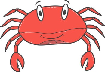 Cartoon red crab