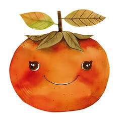 persimmon clipart, persimmon illustration, persimmon sublimation, persimmon watercolor clipart