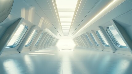 Obraz premium General Futuristic Empty Room 3D Rendering