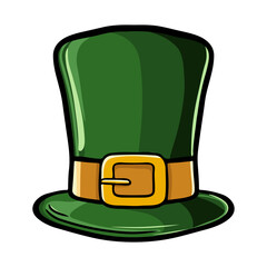 A green hat for St. Patrick's Day. Vector illustration. isolated on a white background