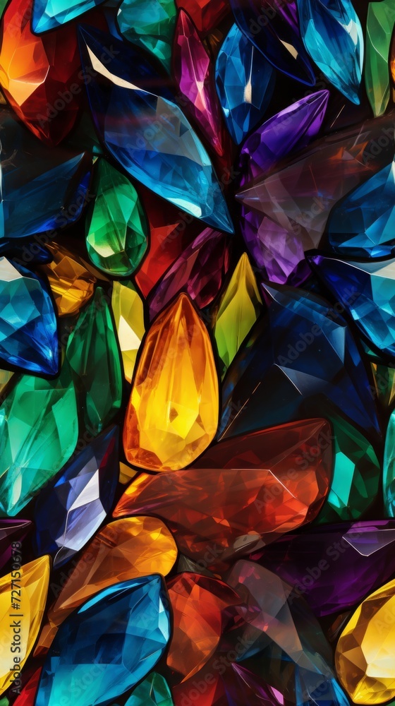 Aufkleber Gemstone Abstraction Generative AI