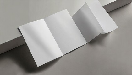 folded brochure mockup template with copy space for your logo or graphic design