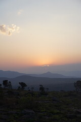 paysage coucher de soleil