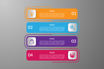 Infographic elements design template, business concept with 4 steps or options.