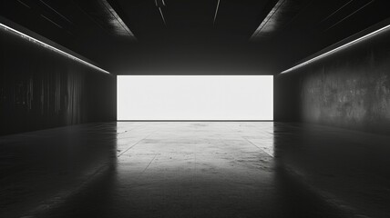 Black abstract neon background with Empty room with black walls and shadows backdrop