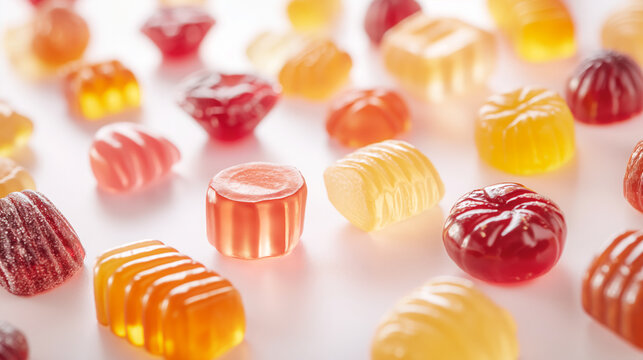 Bright and detailed image of classic hard candies in various flavors