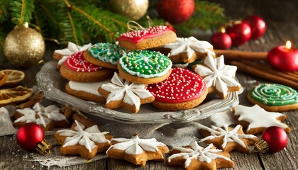 traditional iced gingerbread christmas cookies