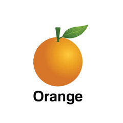 Fresh fruit orange icon logo design