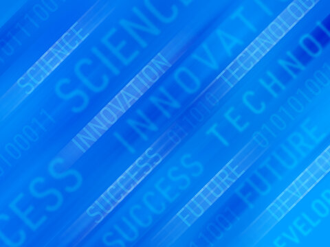 science, innovation, technology, success, future themed background. fast tech blue background copy