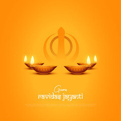 Vector illustration of sikh Guru Ravidas Jayanti.