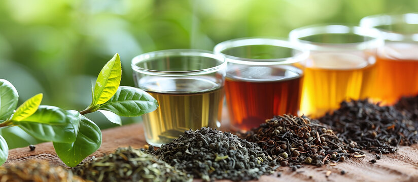 different types of tea for tasting