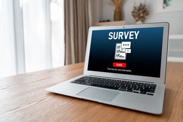 Online survey form for modish digital information collection on the internet network