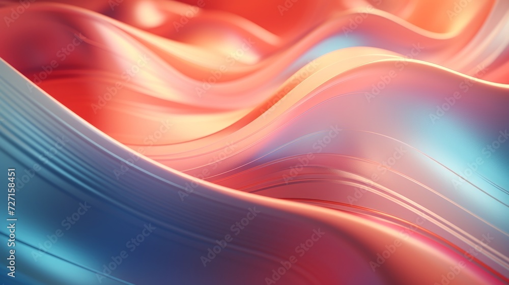 Poster soft, flowing waves of color resulting in an abstract and fluid background. generative ai