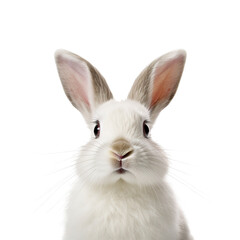 Obraz premium White rabbit with long ears