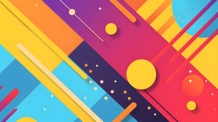 Abstract art rainbow curved lines colorful background