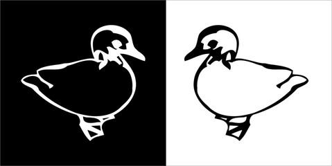 Illustration vector graphics of duck icon