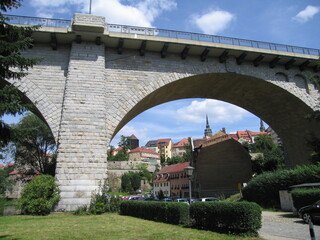 Friedensbrücke über die Spree in Bautzen