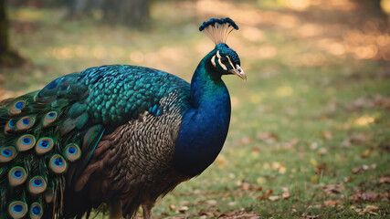 Obraz premium background seamless peacock tail multicolored