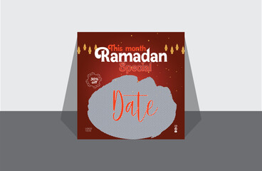 Ramadan Fruits Date Social Media Post Design Templates banner
