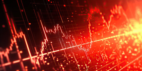 Downturn Graph: Declining Financial Graph, Reflecting Market Decline and Economic Challenges