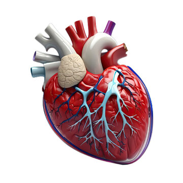 A white backdrop enhances the focus on the isolated heart illustration
