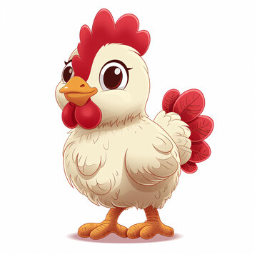 Cute little chicken cartoon image illustration element