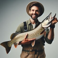 fisherman with a fish 