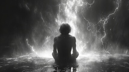 Obraz premium Meditation in the Storm