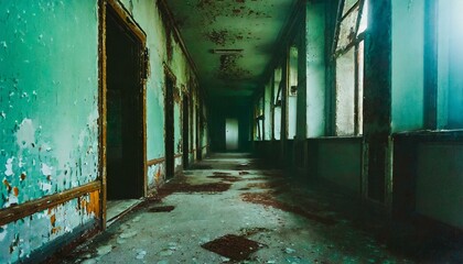old abandoned hallway