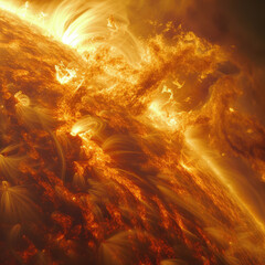 Solar Flare Eruption from the Sun's Surface