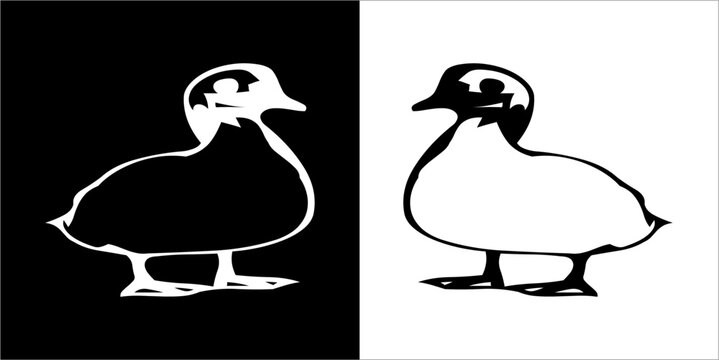 Illustration vector graphics of duck icon