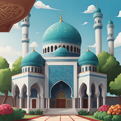 Fototapeta na wymiar illustration of mosque