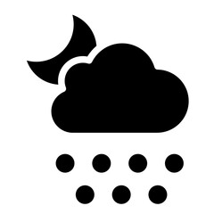 Rain clouds icon vector. Simple weather sign. Cloud with rain icon