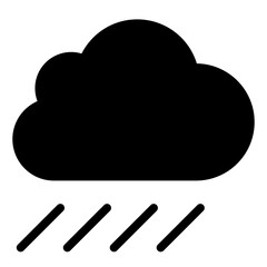 Rain clouds icon vector. Simple weather sign. Cloud with rain icon