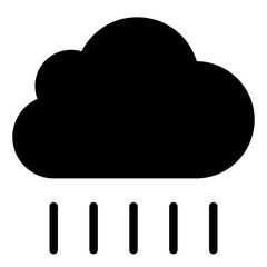 Rain clouds icon vector. Simple weather sign. Cloud with rain icon