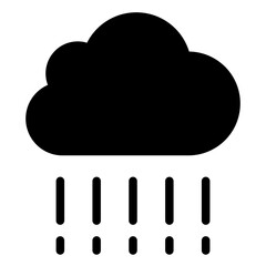 Rain clouds icon vector. Simple weather sign. Cloud with rain icon