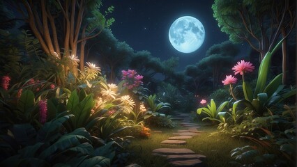 Midnight Bloom Extravaganza Moonlit Garden Magic