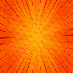 abstract orange background vector with rays