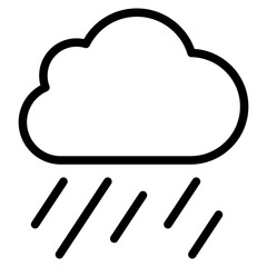 Rain clouds icon vector. Simple weather sign. Cloud with rain icon