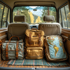 Road Trip Ready: Packed Car Trunk