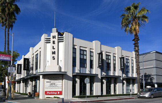 CULVER CITY, CALIFORNIA - 28 JAN 2024: Arcana: Books on the Arts in the Helms Bakery District on Washington Boulevard.