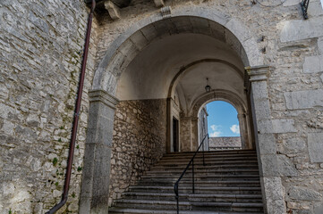 Vastogirardi, Isernia, Molise. Church of San Nicola di Bari. View - obrazy, fototapety, plakaty