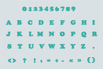 knitted alphabet. set of capital English letters for your logo design and posters, invitations and cards, for any purpose.