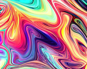 The colorful psychedelic liquefied background looks like a painting