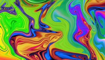 The colorful psychedelic liquefied background looks like a painting